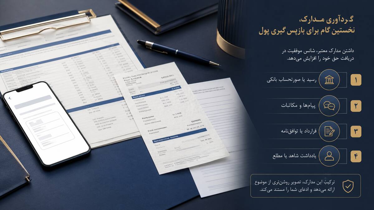 مجموعه مدارک لازم برای اثبات طلب بانکی